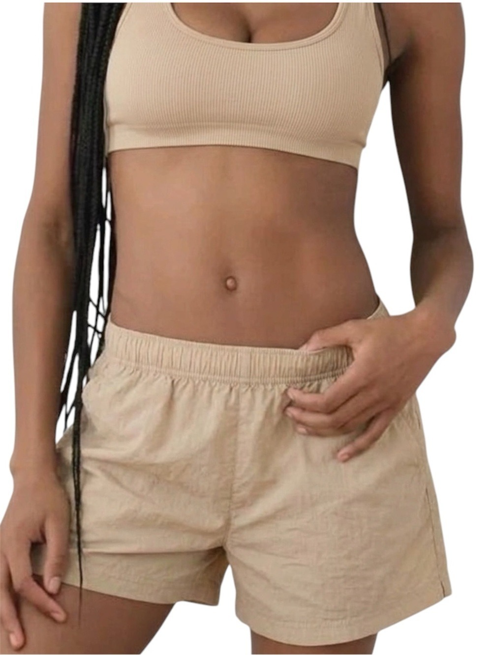 Tna Claremont Lightweight 3" Running Shorts Size Medium Sand Bluff Aritzia